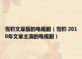 雪豹文章版的電視?。ㄑ┍?2010年文章主演的電視?。? /></span></a>
                        <h2><a  title=