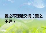 置之不理近義詞（置之不理）