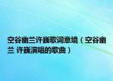 空谷幽蘭許巍歌詞意境（空谷幽蘭 許巍演唱的歌曲）