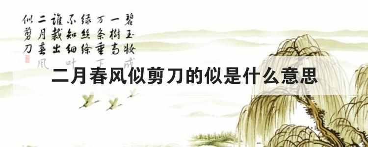 二月春風(fēng)似剪刀的似是什么意思