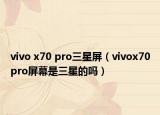 vivo x70 pro三星屏（vivox70pro屏幕是三星的嗎）