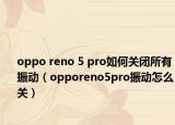 oppo reno 5 pro如何關(guān)閉所有振動(dòng)（opporeno5pro振動(dòng)怎么關(guān)）