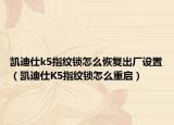 凱迪仕k5指紋鎖怎么恢復出廠設置（凱迪仕K5指紋鎖怎么重啟）