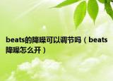 beats的降噪可以調(diào)節(jié)嗎（beats降噪怎么開）