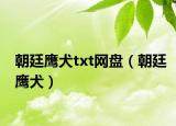 朝廷鷹犬txt網(wǎng)盤（朝廷鷹犬）