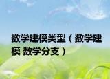 數(shù)學建模類型（數(shù)學建模 數(shù)學分支）