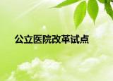 公立醫(yī)院改革試點(diǎn)