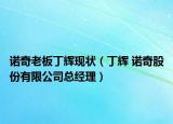 諾奇老板丁輝現(xiàn)狀（丁輝 諾奇股份有限公司總經(jīng)理）