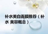 補(bǔ)水美白面膜推薦（補(bǔ)水 美容概念）