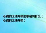 心痛的無(wú)法呼吸的歌名叫什么（心痛的無(wú)法呼吸）