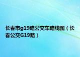 長春市g19路公交車路線圖（長春公交G19路）