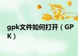 gpk文件如何打開（GPK）