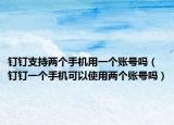 釘釘支持兩個手機用一個賬號嗎（釘釘一個手機可以使用兩個賬號嗎）