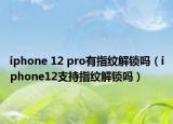 iphone 12 pro有指紋解鎖嗎（iphone12支持指紋解鎖嗎）