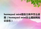 homepod mini組合立體聲怎么設(shè)置（homepod mini怎么播放網(wǎng)易云音樂）