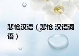 悲愴漢語（悲愴 漢語詞語）