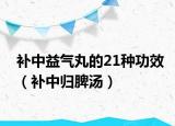 補中益氣丸的21種功效（補中歸脾湯）