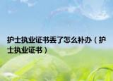 護(hù)士執(zhí)業(yè)證書丟了怎么補(bǔ)辦（護(hù)士執(zhí)業(yè)證書）