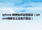 iphone 鬧鐘如何設(shè)置震動(dòng)（iphone鬧鐘怎么設(shè)置只震動(dòng)）