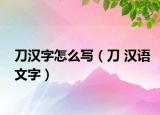 刀漢字怎么寫（刀 漢語文字）