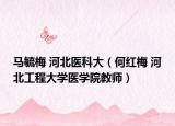 馬毓梅 河北醫(yī)科大（何紅梅 河北工程大學醫(yī)學院教師）