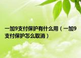 一加9支付保護(hù)有什么用（一加9支付保護(hù)怎么取消）