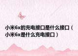 小米6x的充電接口是什么接口（小米6x是什么充電接口）