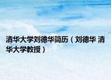 清華大學(xué)劉德華簡(jiǎn)歷（劉德華 清華大學(xué)教授）