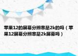 蘋果12的屏幕分辨率是2k的嗎（蘋果12屏幕分辨率是2k屏幕嗎）