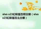 vivo x23幻彩版怎樣分屏（vivox23幻彩版怎么分屏）