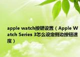 apple watch按鍵設(shè)置（Apple Watch Series 3怎么設(shè)定側(cè)邊按鈕速度）
