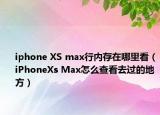 iphone XS max行內(nèi)存在哪里看（iPhoneXs Max怎么查看去過的地方）