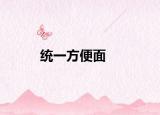 統(tǒng)一方便面