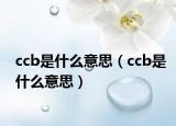 ccb是什么意思（ccb是什么意思）