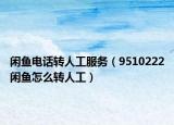 閑魚電話轉(zhuǎn)人工服務(wù)（9510222閑魚怎么轉(zhuǎn)人工）