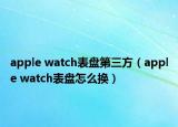 apple watch表盤第三方（apple watch表盤怎么換）