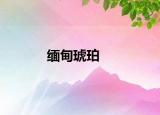 緬甸琥珀