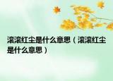 滾滾紅塵是什么意思（滾滾紅塵是什么意思）