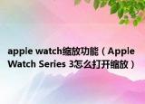 apple watch縮放功能（Apple Watch Series 3怎么打開縮放）