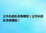 公牛隊(duì)的隊(duì)員有哪些（公牛隊(duì)的隊(duì)員有哪些）