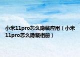 小米11pro怎么隱藏應(yīng)用（小米11pro怎么隱藏相冊）