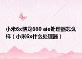 小米6x驍龍660 aie處理器怎么樣（小米6x什么處理器）