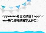 opporeno老自動靜音（oppo reno來電翻轉(zhuǎn)靜音怎么開啟）
