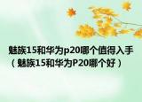 魅族15和華為p20哪個(gè)值得入手（魅族15和華為P20哪個(gè)好）
