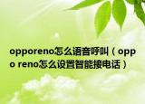 opporeno怎么語(yǔ)音呼叫（oppo reno怎么設(shè)置智能接電話）