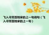 飛入尋常百姓家的上一句詩句（飛入尋常百姓家的上一句）