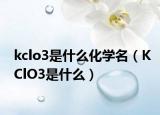 kclo3是什么化學(xué)名（KClO3是什么）