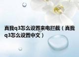 真我q3怎么設置來電攔截（真我q3怎么設置中文）