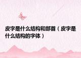 皮字是什么結(jié)構(gòu)和部首（皮字是什么結(jié)構(gòu)的字體）