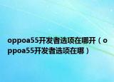oppoa55開發(fā)者選項在哪開（oppoa55開發(fā)者選項在哪）